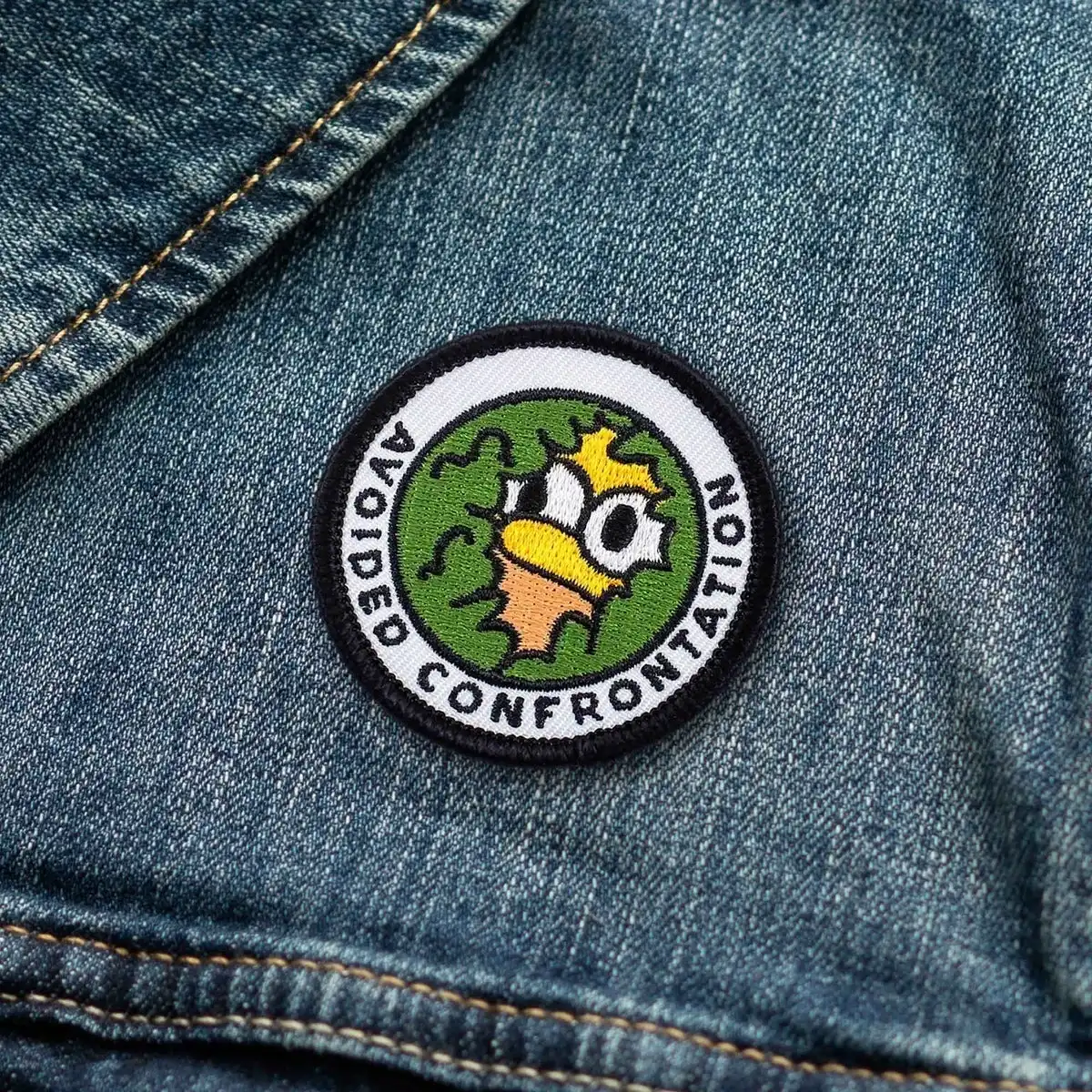 Adulting Merit Badge Embroidered Iron-On Patch (Avoided Confrontation) 1 Adulting Merit Badge Embroidered Iron-On Patch (Avoided Confrontation)