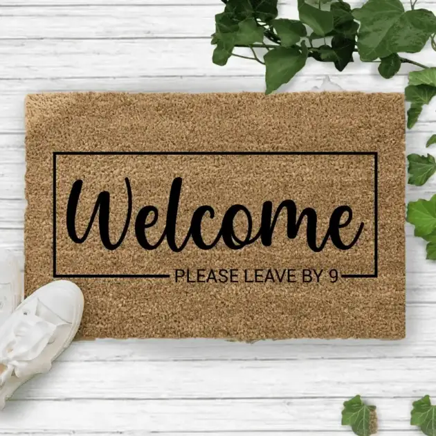 Welcome Please Leave by 9 Coir Doormat