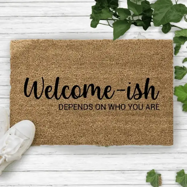 Welcome-ish Printed Coir Doormat
