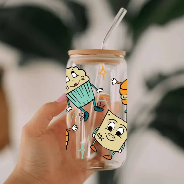 Back to School Glass Can Libbey 475ml - Kawaii Labs